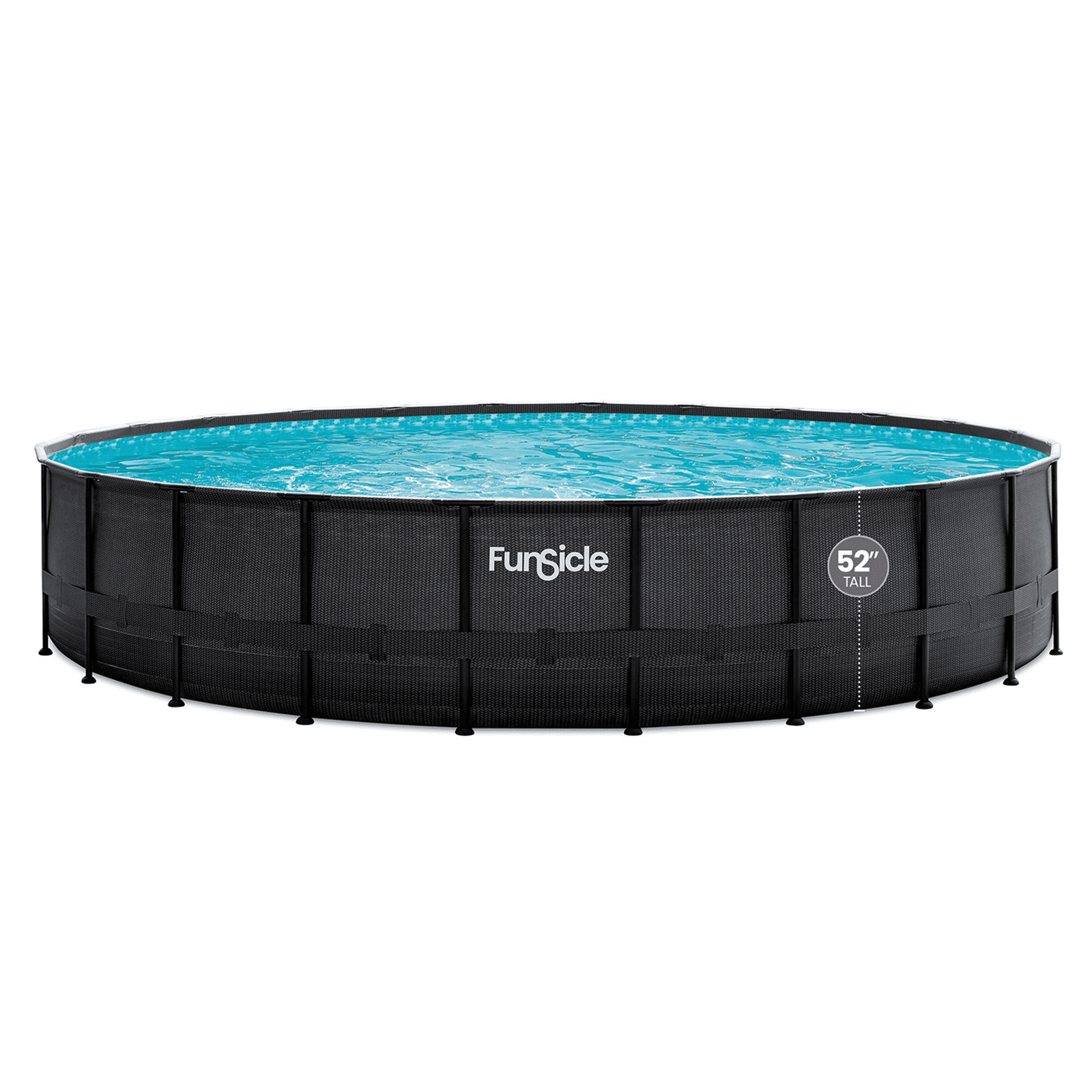 Funsicle 22'x52" Oasis Designer Above Ground Pool Dark Chevron Rattan