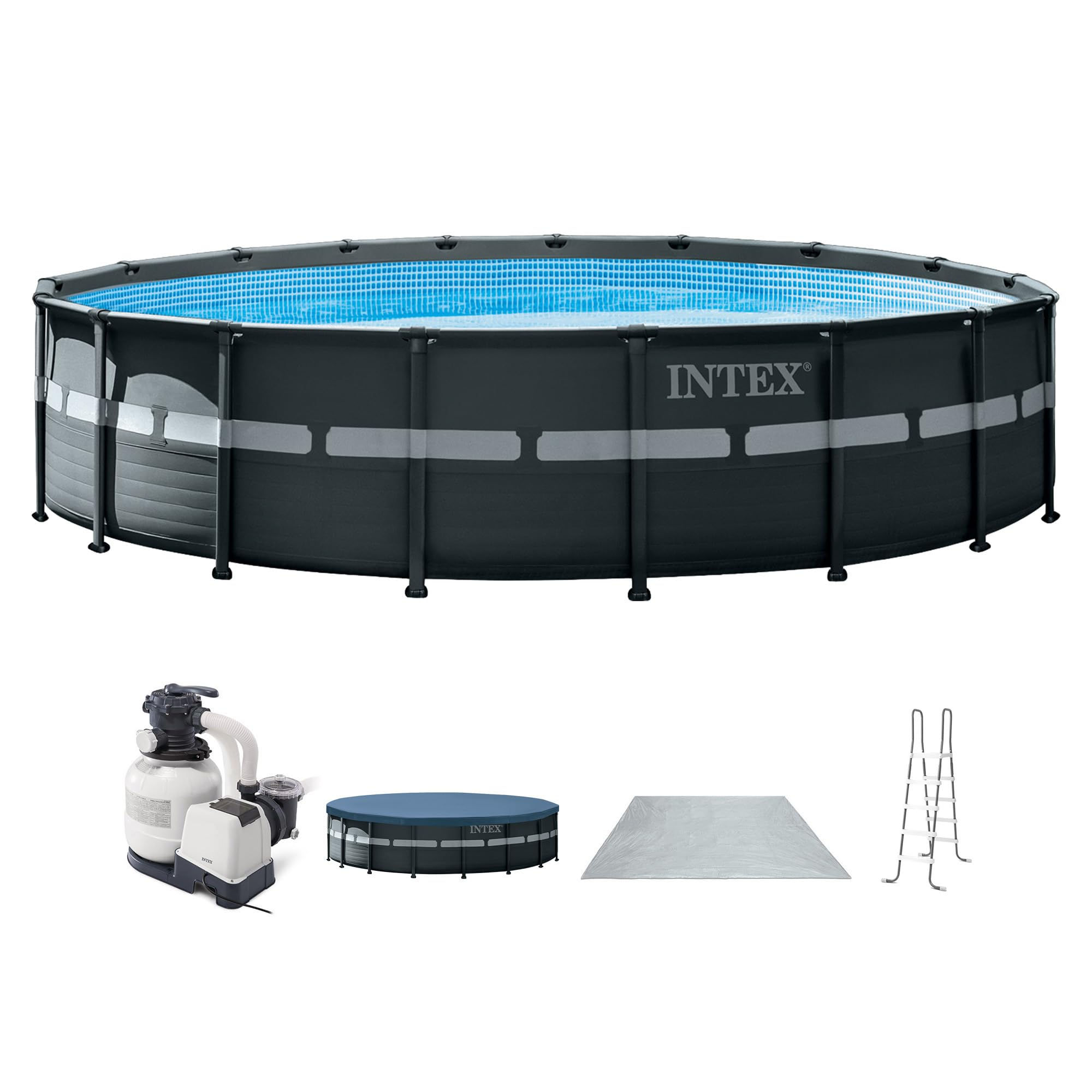 INTEX Ultra XTR 18 ft x 52 in Round Above Ground Swimming Pool Set with Pump