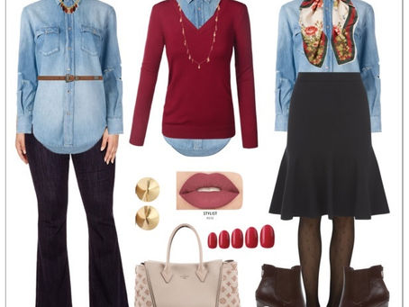 3 Looks - Otimizando Camisa Jeans