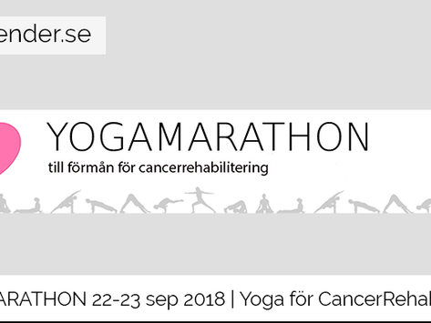 Yogamarathon 22-23 sep 2018 | Yoga för CancerRehabFonden
