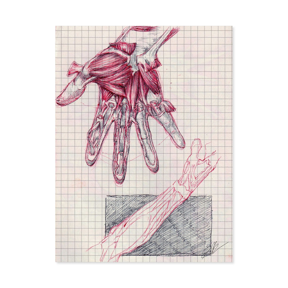 Thumbnail: Hand and Arm Ballpoint Drawing Print