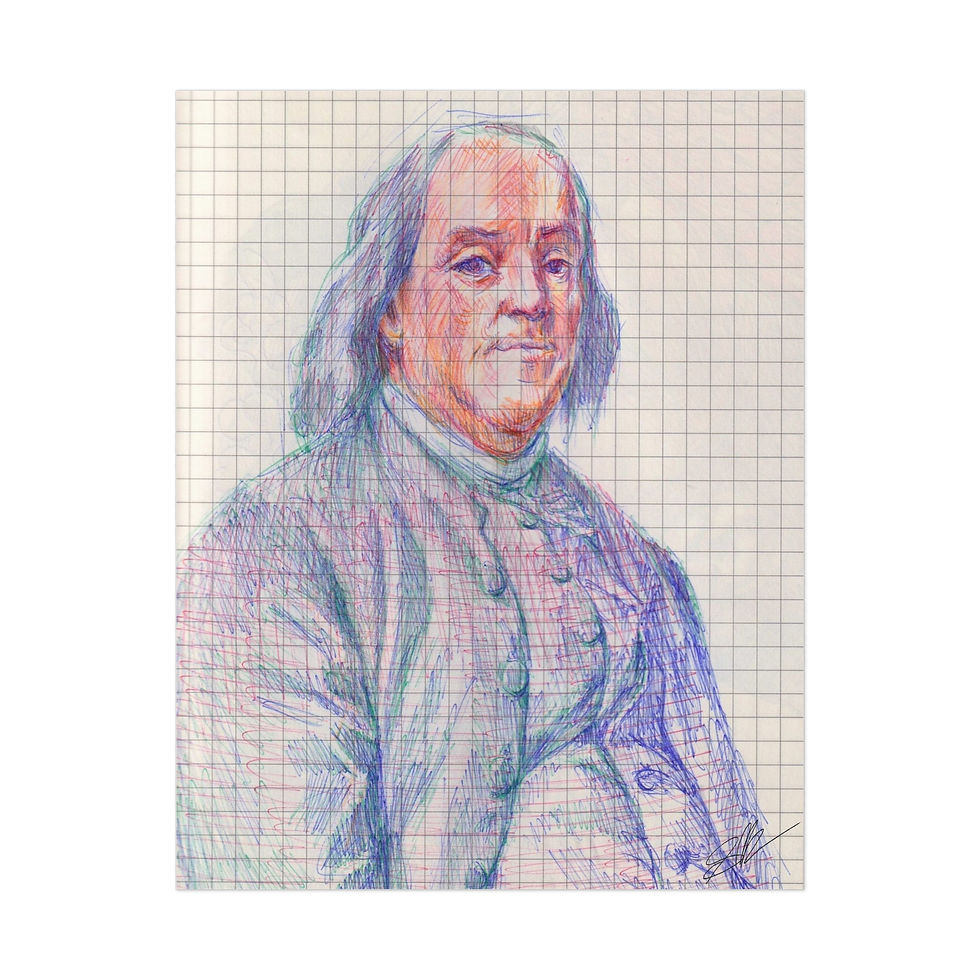 Thumbnail: Ben Frank Ballpoint Drawing Print