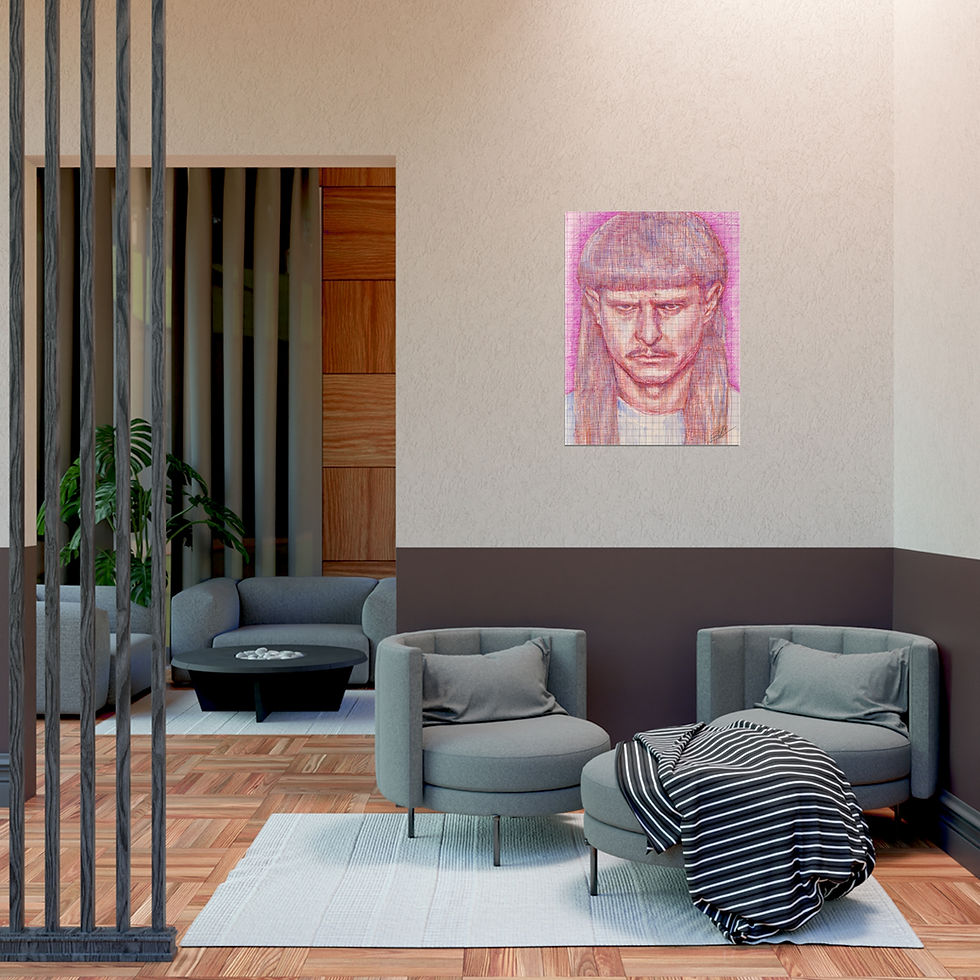 Thumbnail: Oliver Tree Ballpoint Drawing Print