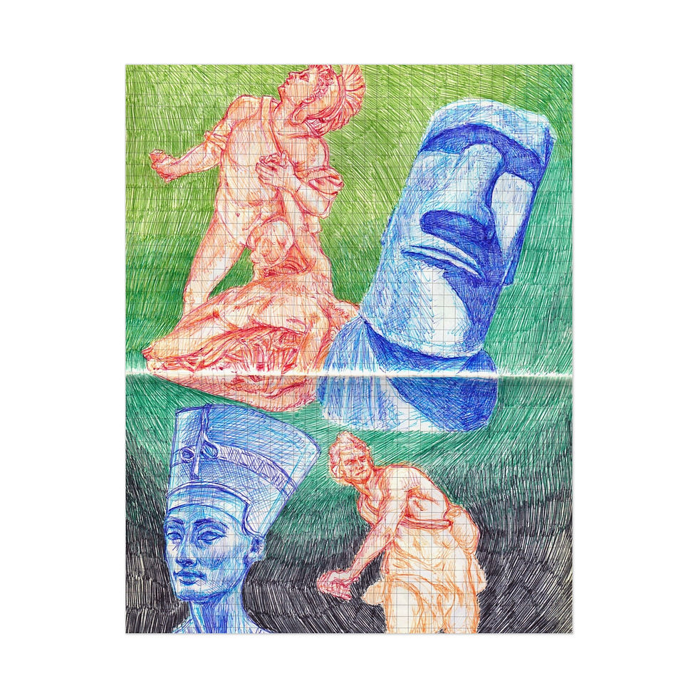 Thumbnail: Collage 2 Ballpoint Drawing Print