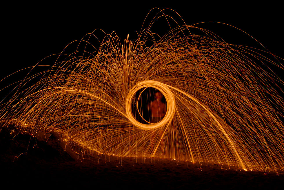 Night light trails