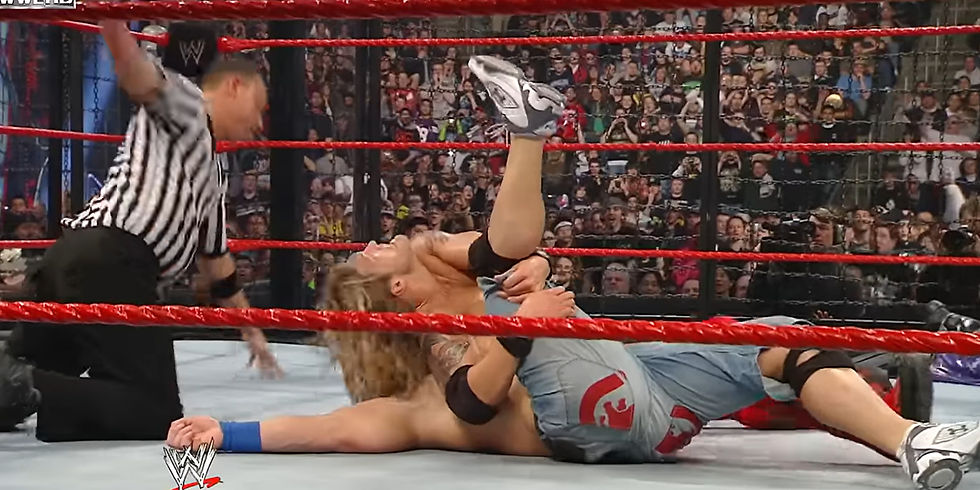 Edge pins Cena to eliminate him from the Elimination Chamber Match at No Way Out 2009