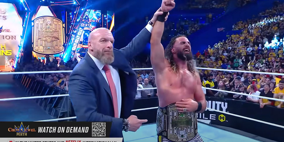 cody rhodes vs seth rollins wwe crown jewel perth 2025