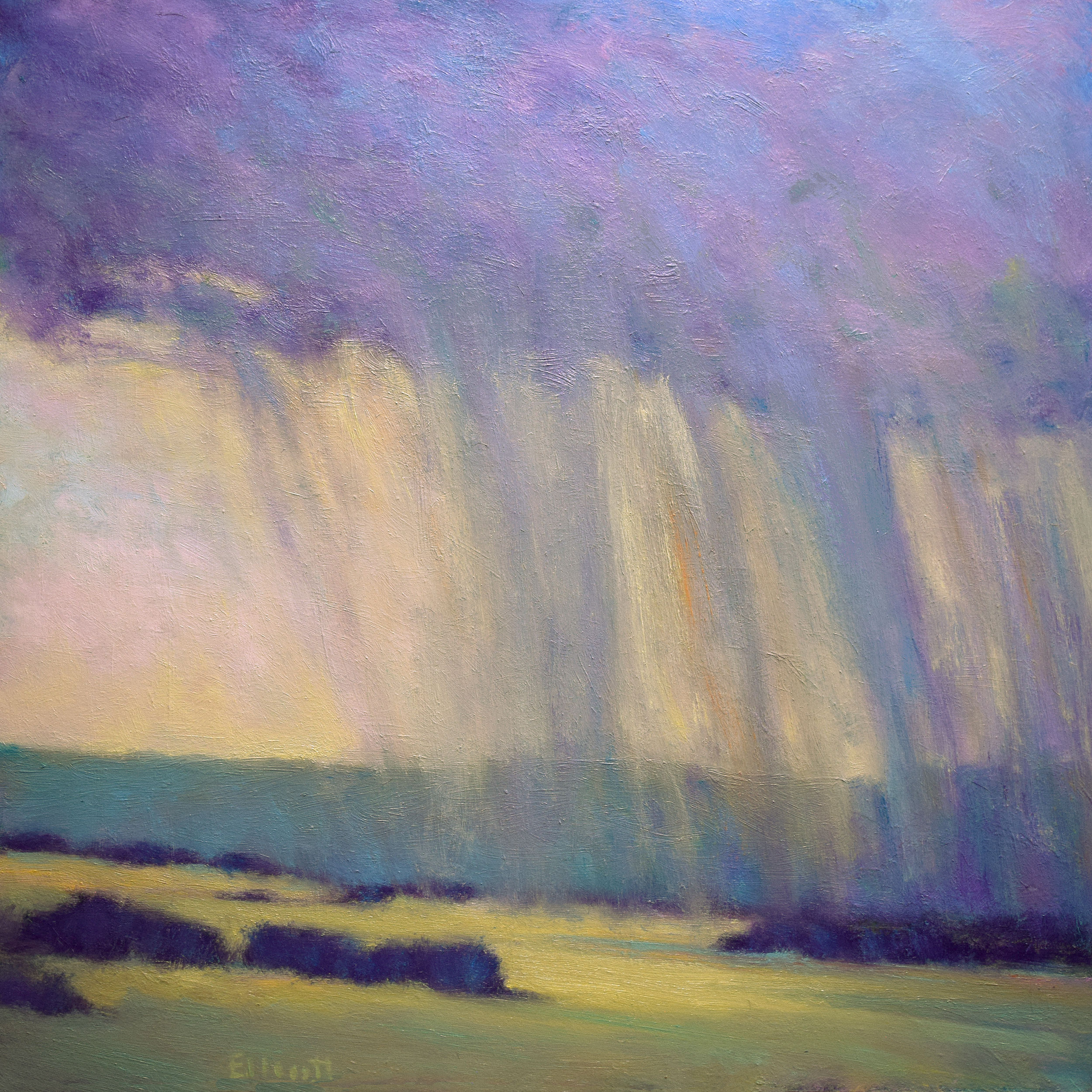 Rain Coming Through, 24 x 24 inches