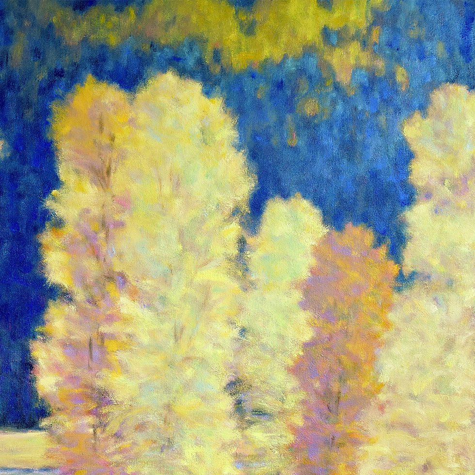 Thumbnail: Yellows at the Two Creeks, oil on canvas, 36 x 48 inches