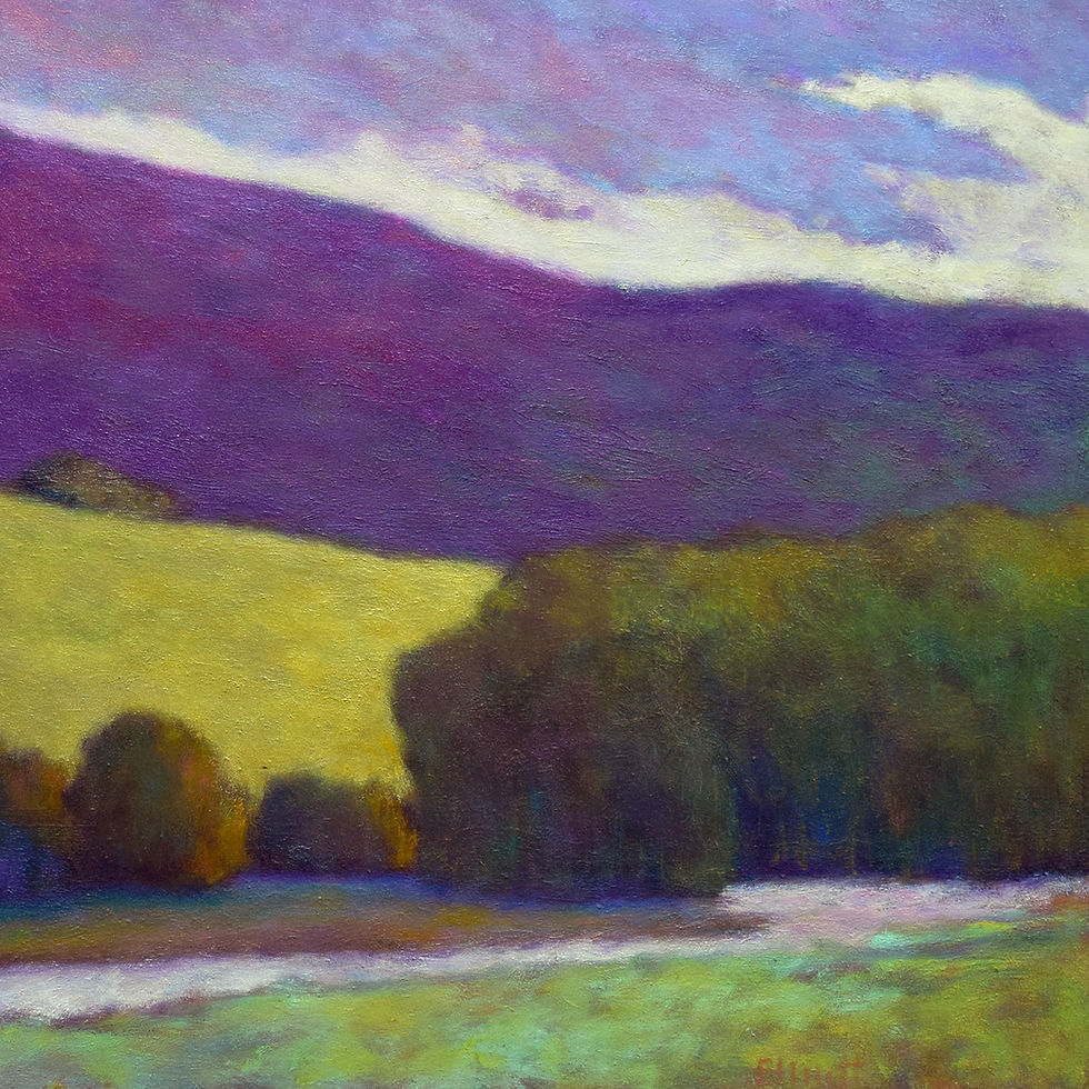Miniature : Yellow in the Middle, oil on canvas, 30 x 40 inches