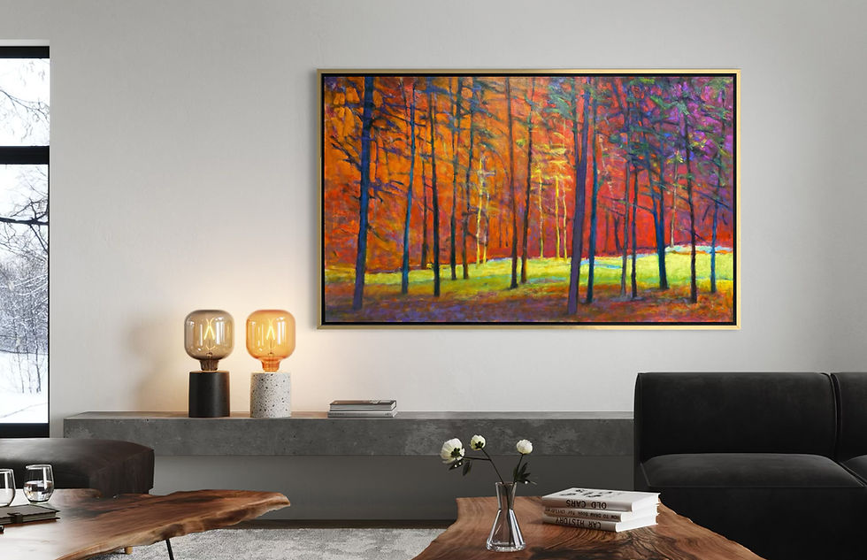 New Work: Red Movements, oil on canvas, 36 x 60 inches