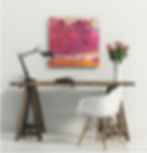 Thumbnail: Red Borders, 24 x 24 inches
