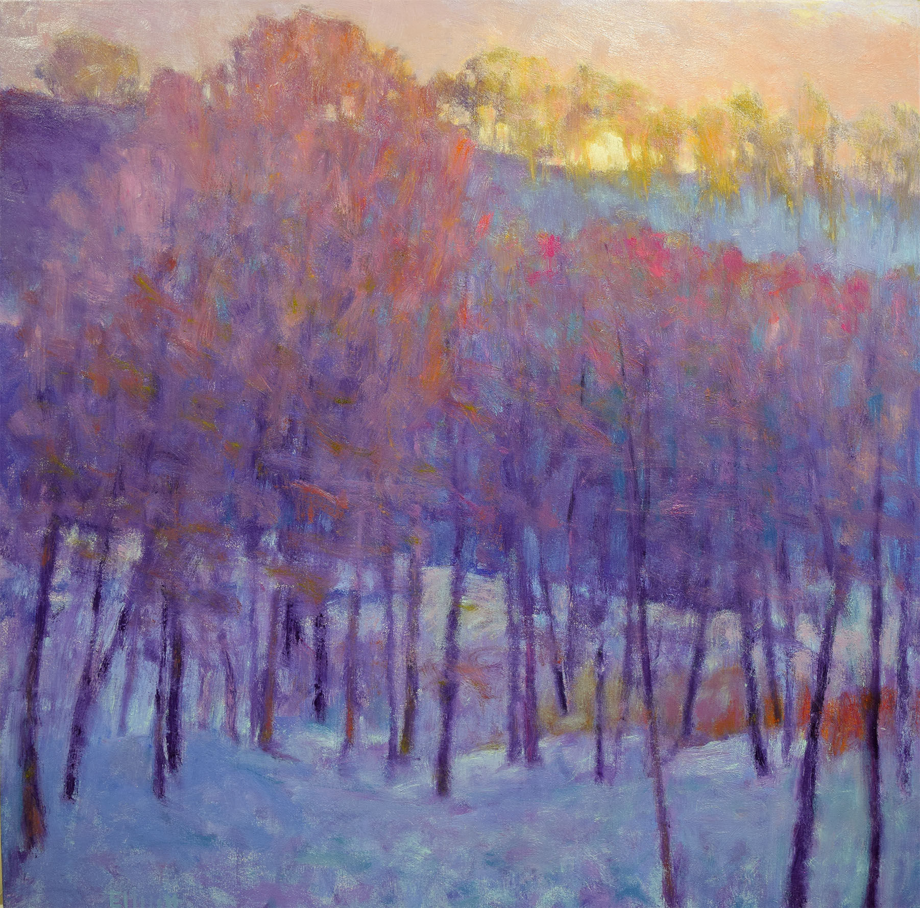 Blue Wish, oil on canvas, 36 x 36 inches