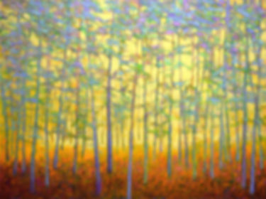 Green and Yellow Encounter, oil on canvas, 36 x 48 inches