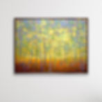 Thumbnail: Green and Yellow Encounter, oil on canvas, 36 x 48 inches