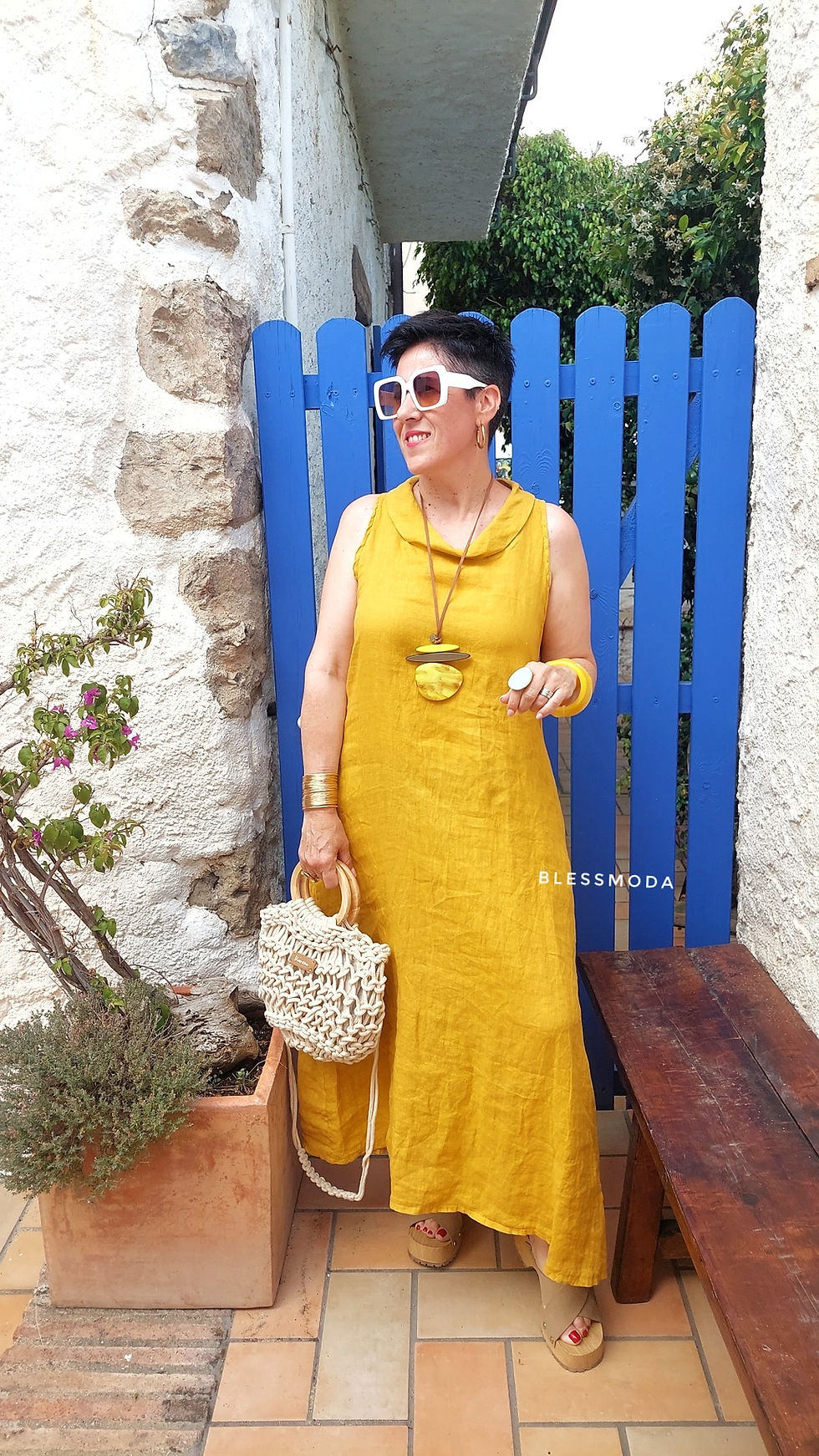 Miniatura: Dress Lino Cuello