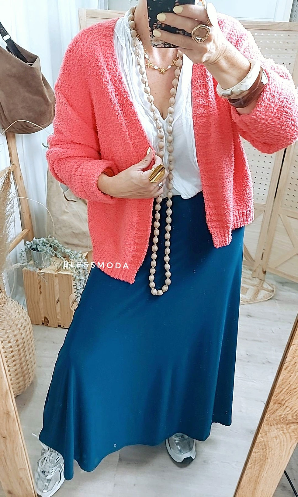 Miniature : Cardigan corail