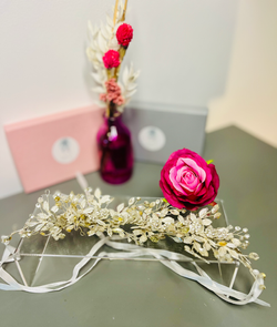 #0023 Silver floral crystal hair vine with, ideal for an elegant bridal style £20