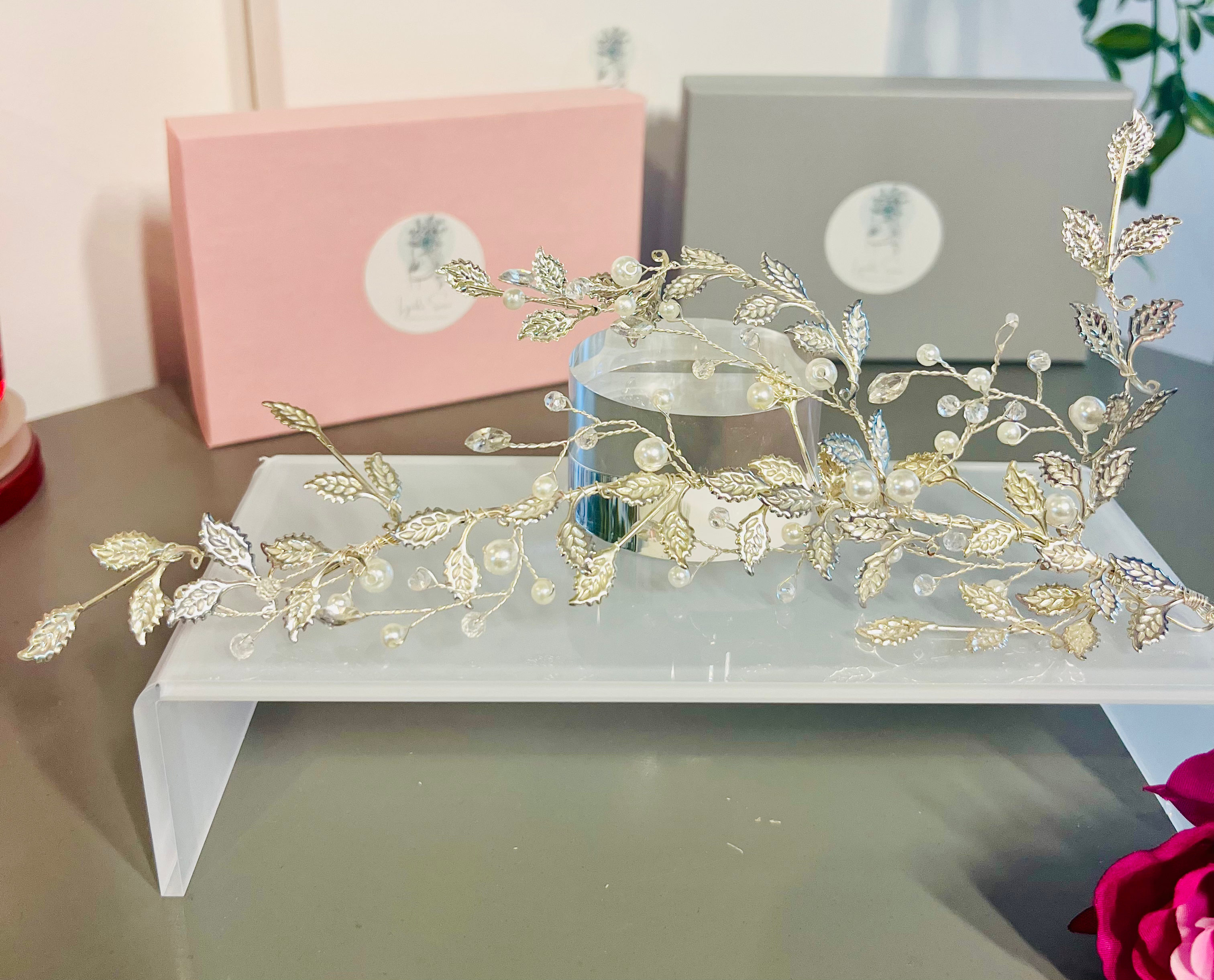 Crystal Leaf Bridal Hair Vine