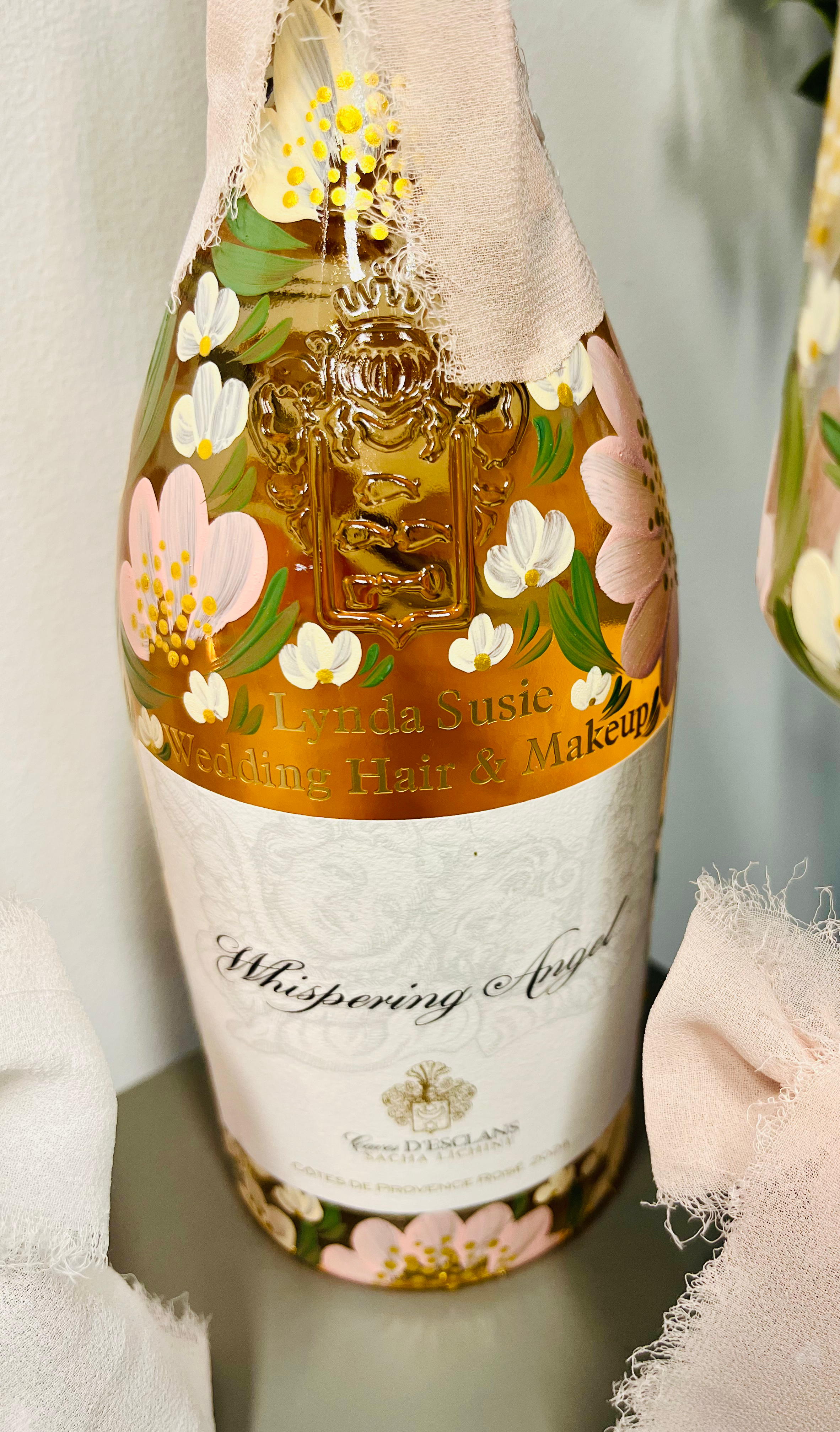 Hand Painted Personalised Wine/Champagne bottles