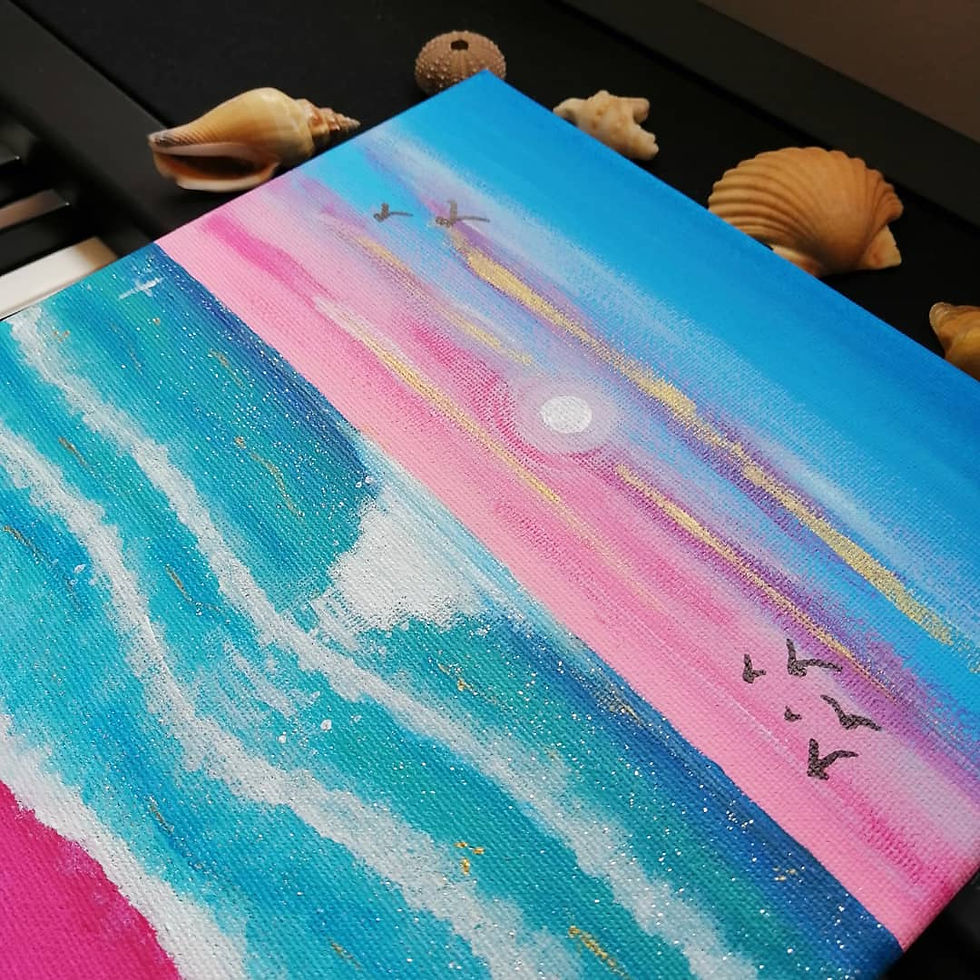 Thumbnail: Pink beach canvas 