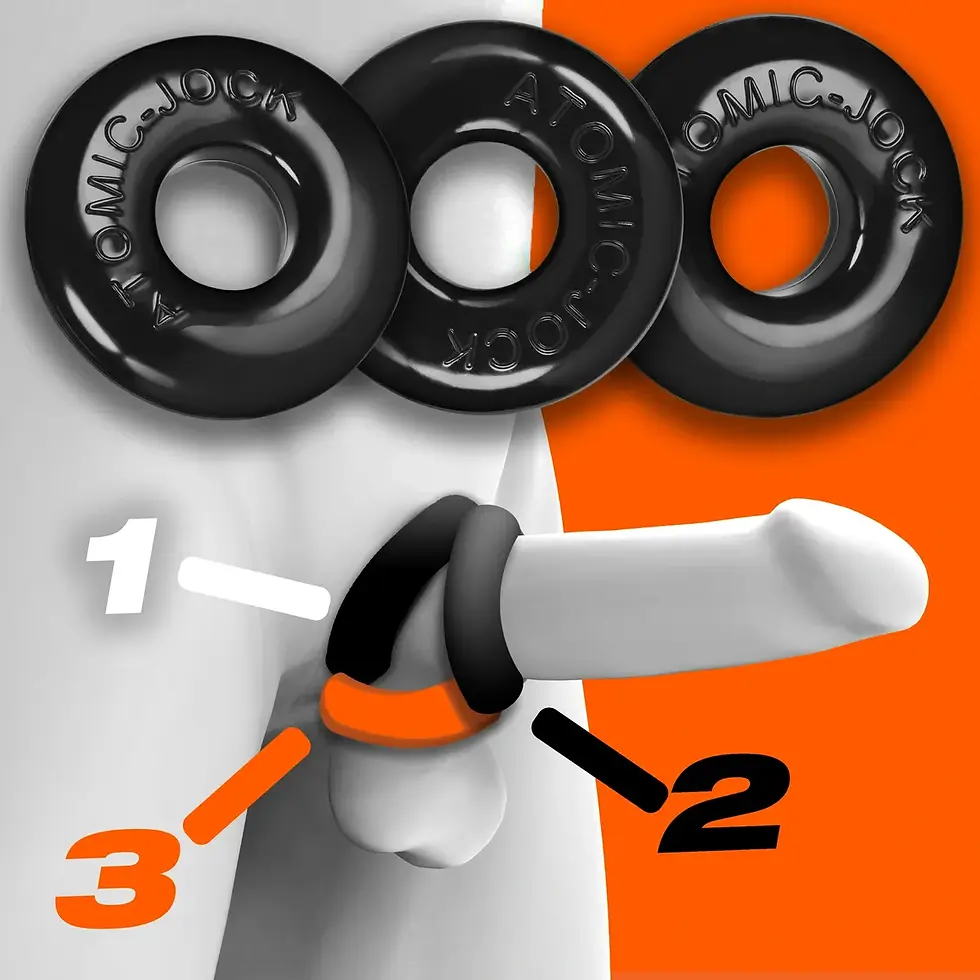 Thumbnail: RINGER 3-PACK no-roll extra grip fuckring/stacker ballring