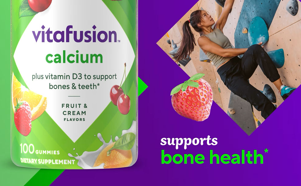 Miniature : Vitafusion, Calcium Gummy Vitamins + Vitamin D3, 80 counts 