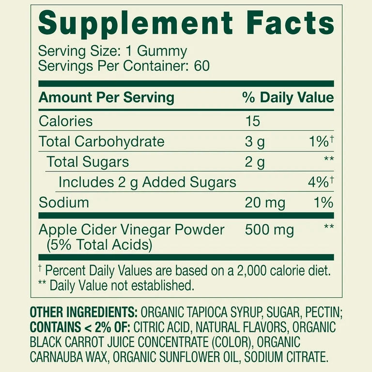 Miniature : Spring Valley, Apple cider vinegar, vinaigre de cidre gummies, 60 gummies