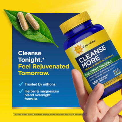 Miniature : RenewLife, Cleanse More, Overnight Formula, 60 capsules