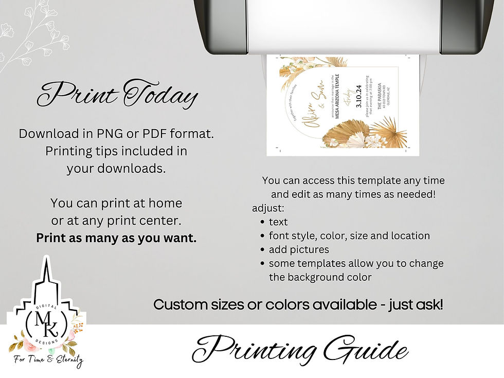 Thumbnail: Wedding Announcement BUNDLE - Akira Set,  Customize>Download>Print