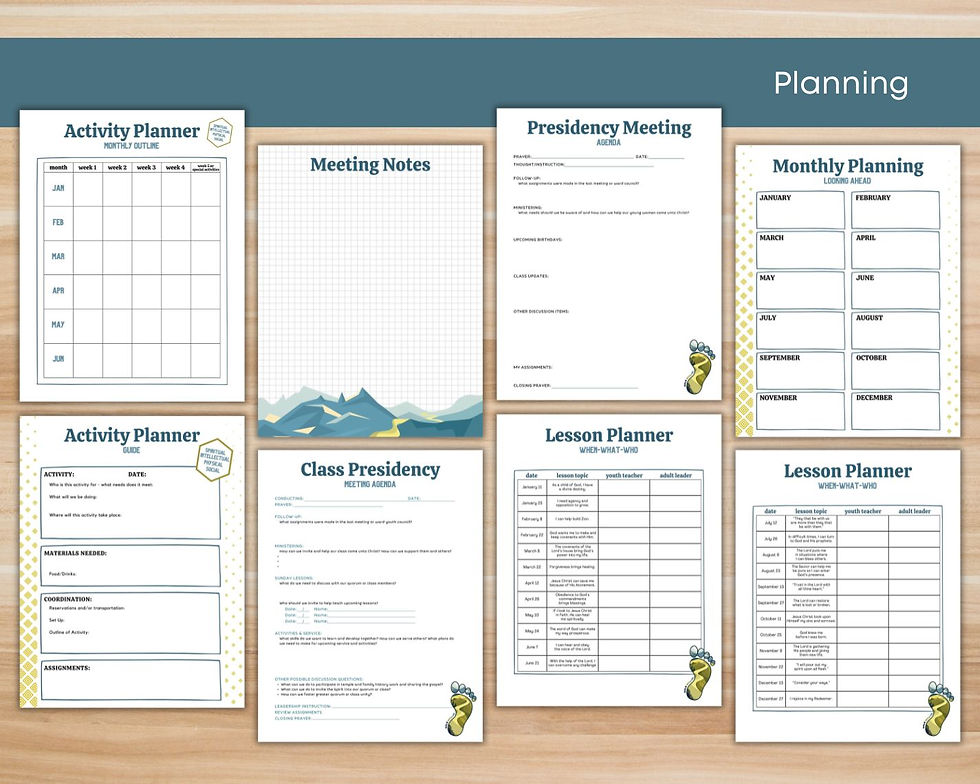 Thumbnail: LDS Young Women Binder Set, Editable, Quickprint, 2026 Walk With Me Them