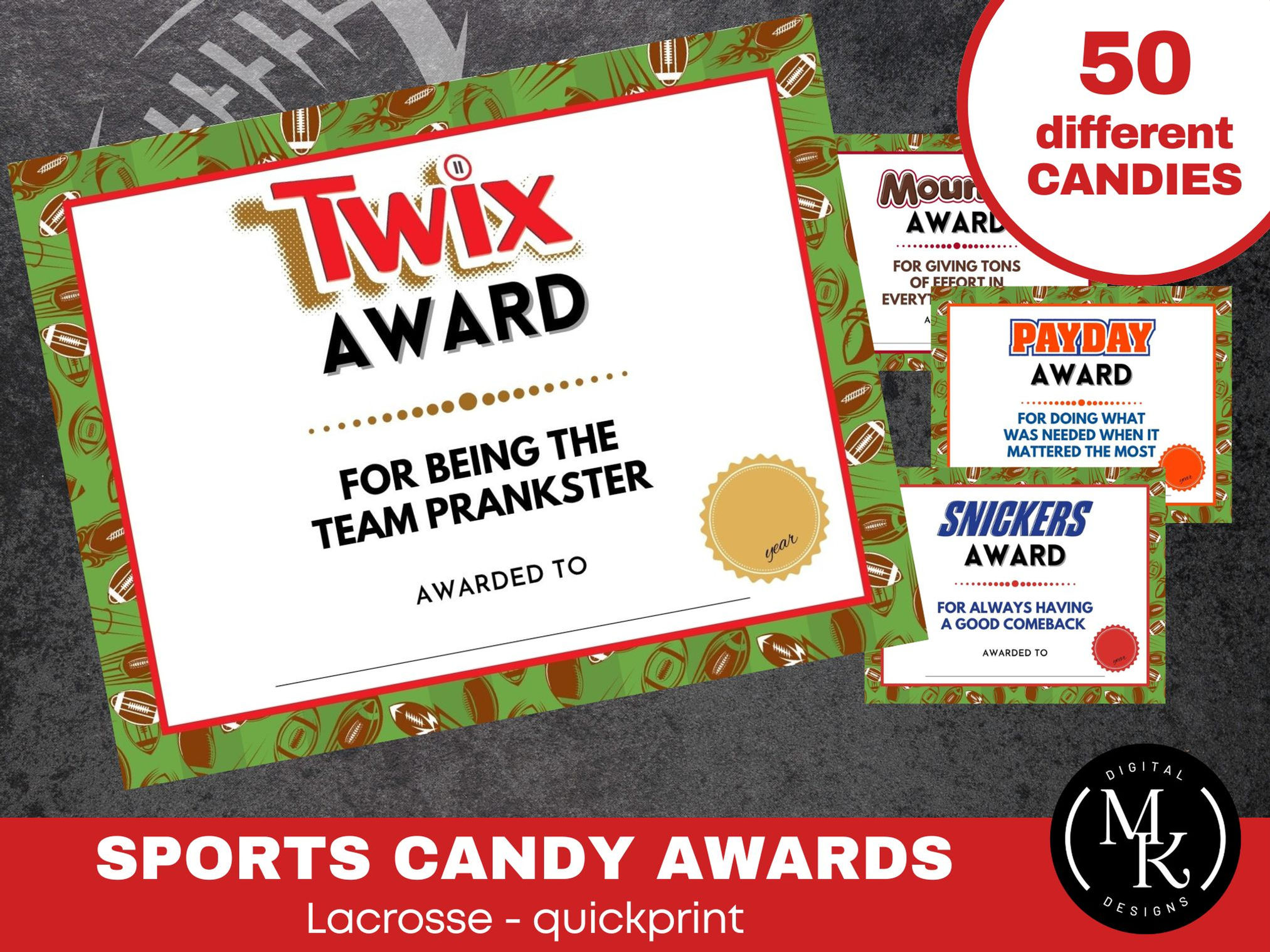Sports Candy Awards - Football, 50 Candies