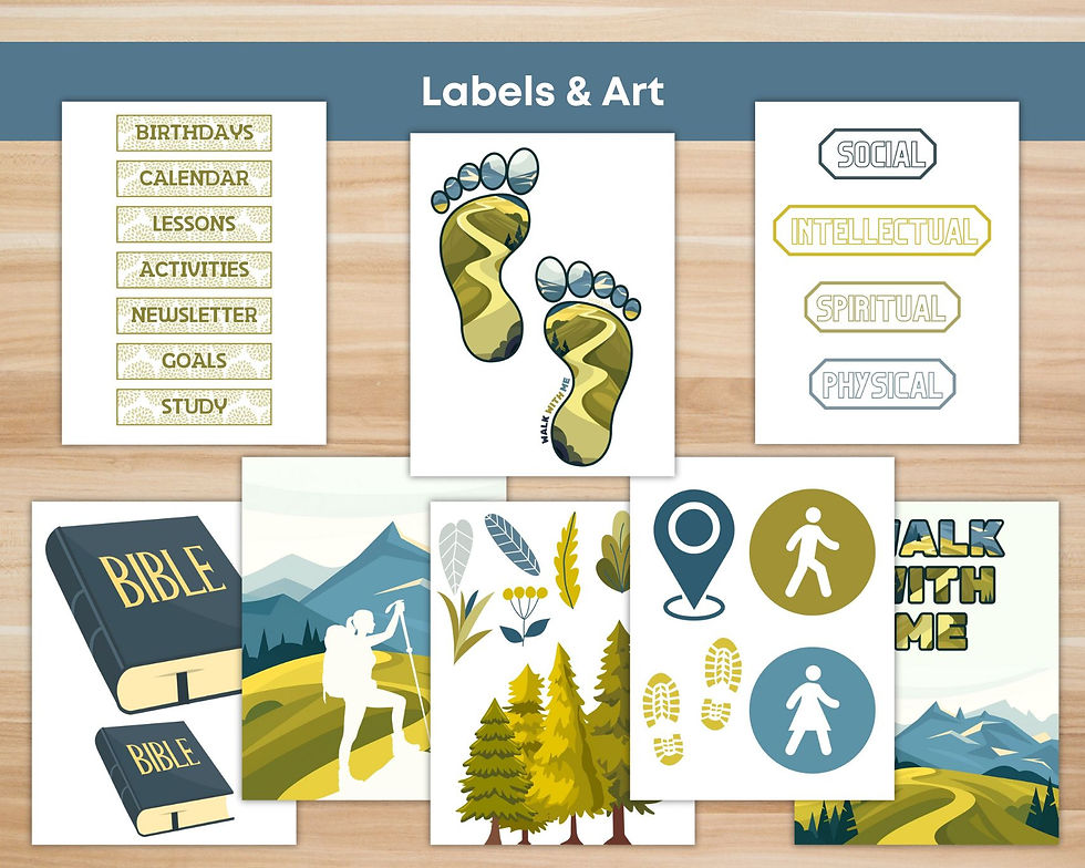 Thumbnail: LDS Young Women Bulletin Board Printables, 2026 Walk With Me Digital Prints