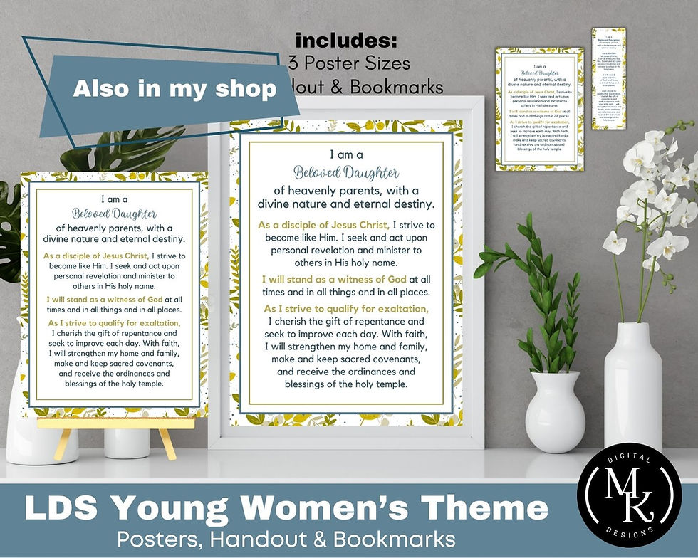 Thumbnail: LDS Youth Theme Poster (3 sizes), handout and bookmarks - 2026, Walk With Me