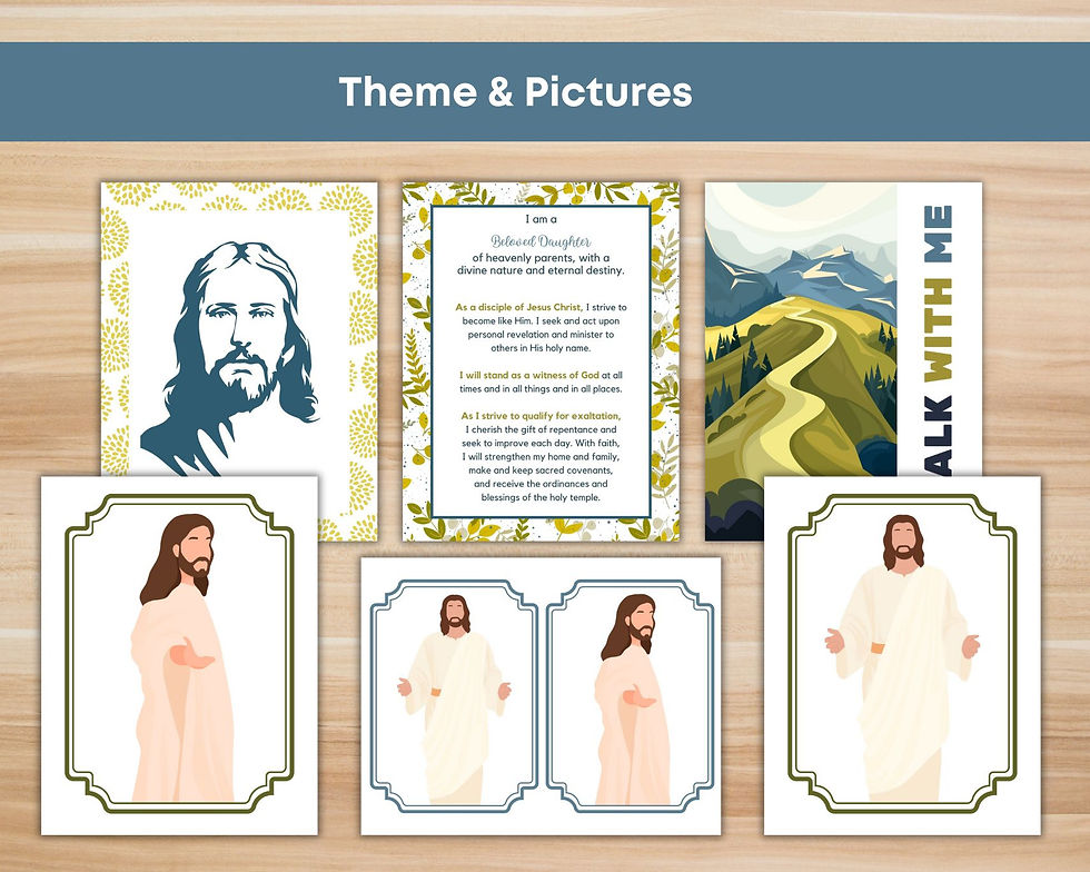 Thumbnail: LDS Young Women Bulletin Board Printables, 2026 Walk With Me Digital Prints