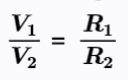 Potential divider equation, potential divider ration. EngineeringNotes