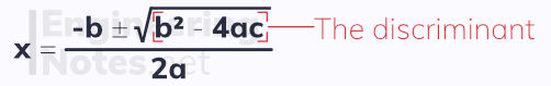 the quadratic equation, the discriminant, solving quadratic equations. EngineeringNotes.net, EngineeringNotes, Engineering Notes
