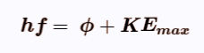 The photoelectric equation, photoelectric effect, Einstein, Einstein equation, Einstein's Photoelectric Equation. EngineeringNotes
