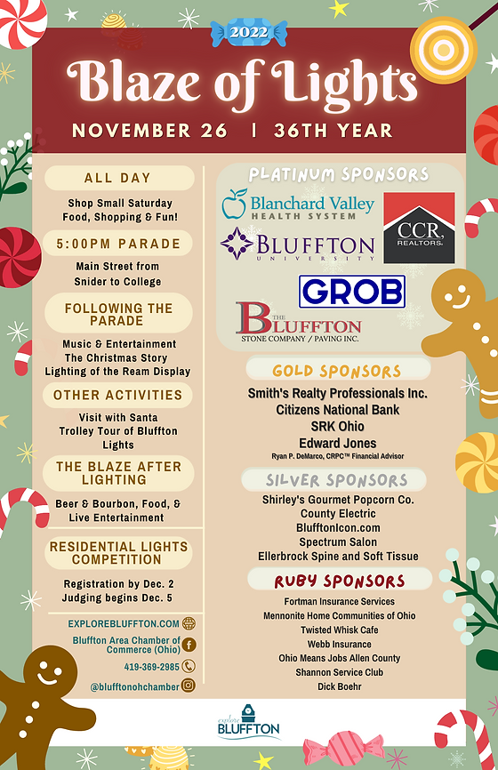 Blaze of Lights | Bluffton Area Chamber of Commerce