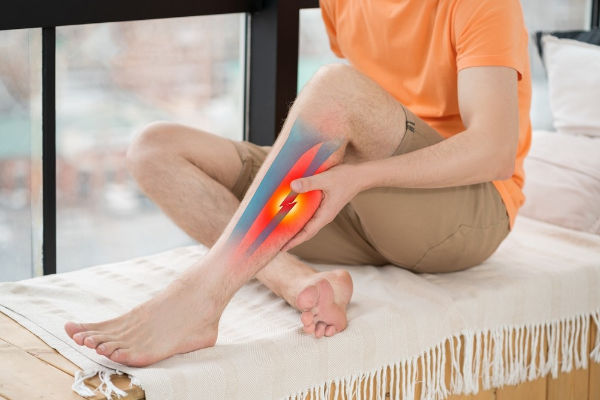 Sưng tấy và bầm tím là những dấu hiệu thường gặp khi bị gãy xương mác.