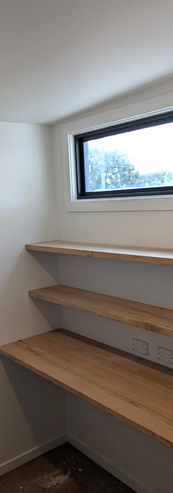 Floating shelves in study Williamstown