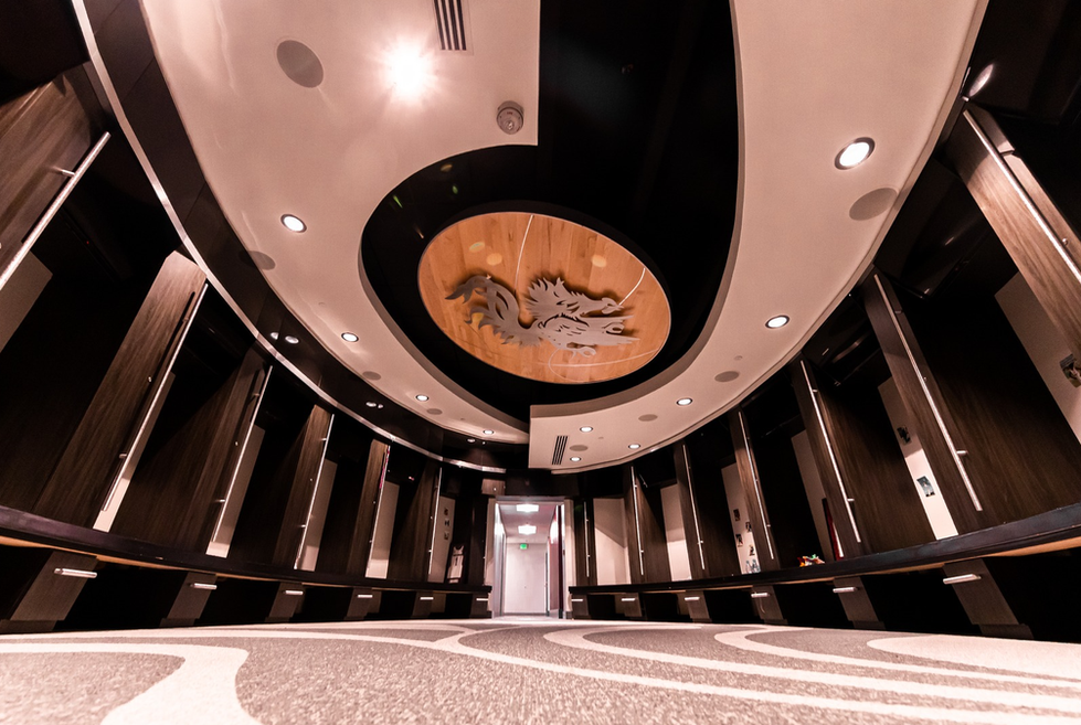 Mississippi State locker room college atheletic interior space