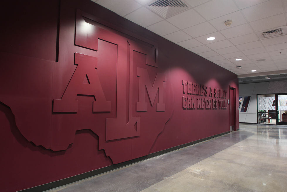 Texas A&M University locker room college atheletic interior space