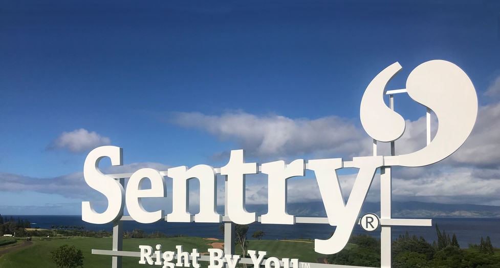 3D signage Sentry Tournament of Champions Hawaii PGA Tour