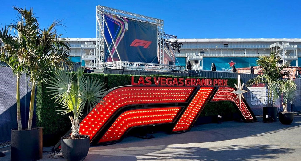 3D signage F1 Formula 1 Las Vegas Grand Prix