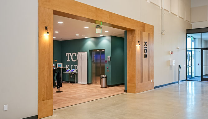 Before and after commercial brick and mortar constructio installation design lobby