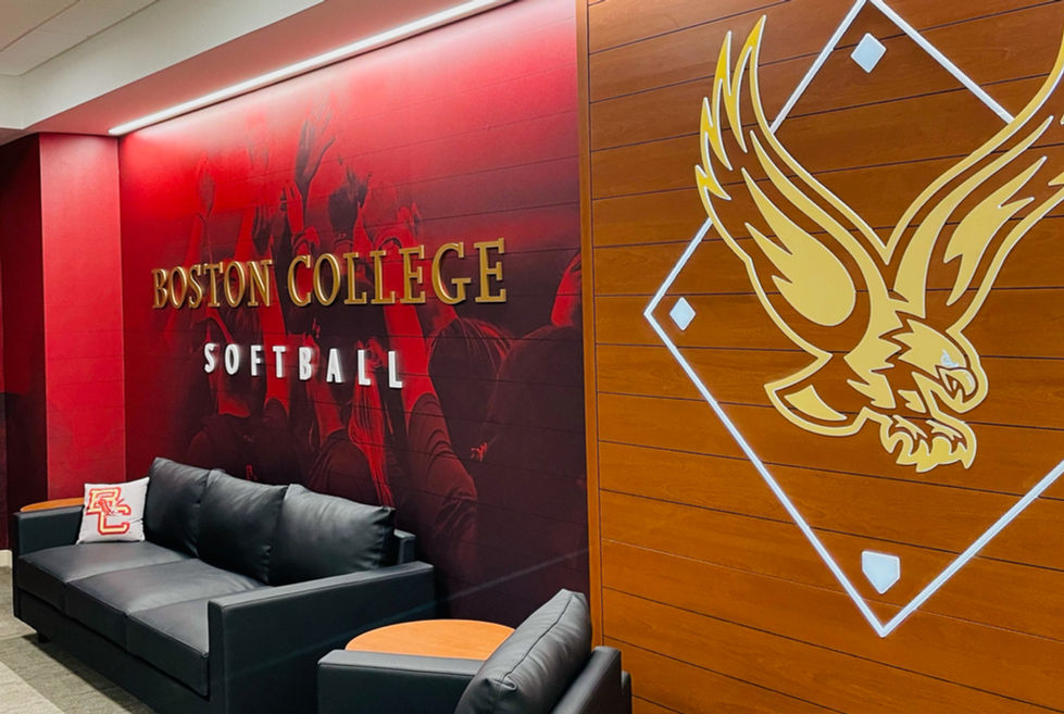 Boston College softball locker room atheletics