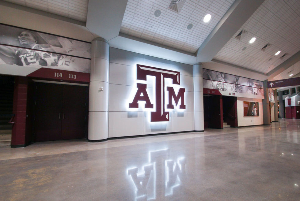 Texas A&M University locker room college atheletic interior space