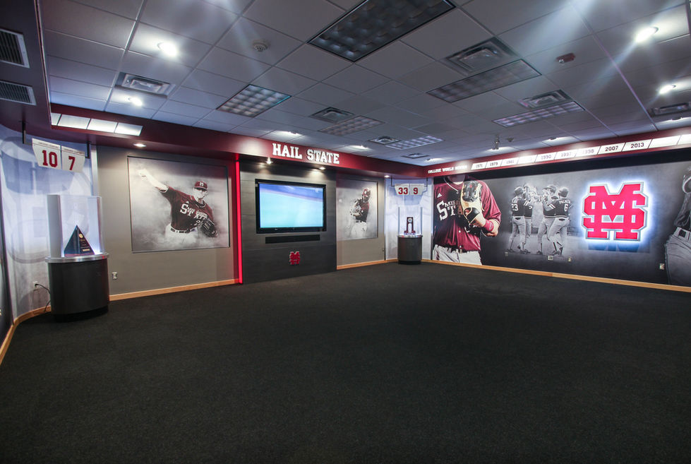 Mississippi State locker room college atheletic interior space