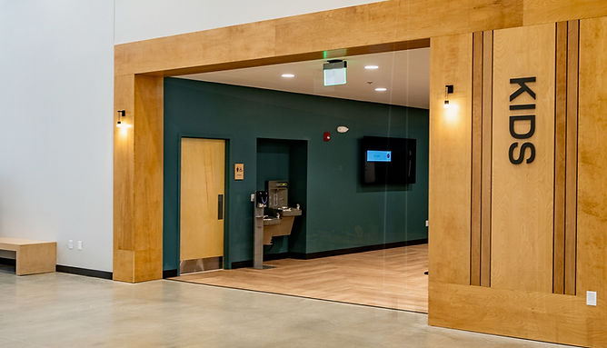 Before and after commercial brick and mortar constructio installation design lobby